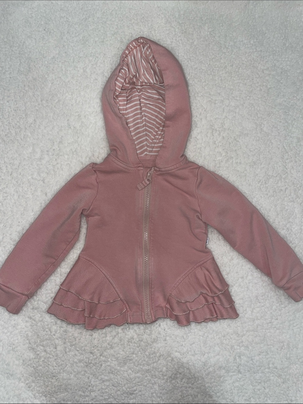 Little Sleepies Pink Peplum Zip Hoodie